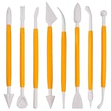 FOMGIIN 8 Stück Kuchenmodellierwerkzeuge Set, Fondant Skulptur Modellierwerkzeuge, Geeignetes Kuchenmodellier Dekorationswerkzeug, Modellierwerkzeug Modelierwerkzeugset Sculpting Tools