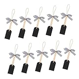 Gadpiparty 10 Stück Mini Hängende Holz Schiefertafel Tags Dekorative Kreidetafeln mit Seil für Garten Hochzeiten und Leicht und Praktisch Kreatives Design