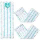 3 Pack Ersatz-Wischbezüge für Leifheit Profi XL Micro Duo/Profi XL Cotton Plus alle Bodenwischer-Stiele, Flecken schnell entfernen, Effiziente Mikrofaser Ersatzbezug für alle Böden