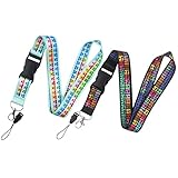 SECFOU Schlüsselband Handy Kette Abnehmbares Dekoratives Schlüsselanhänger Für Handys Ausweise Kameras Cooles Lanyard Für Frauen Und änner Farbenfroh Und Praktisch