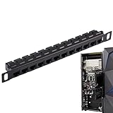 Netzwerk-Patchpanel mit 12 Anschlüssen, ungeschirmtes Cat5e/Cat6-Kabel-Rack für Schule, Draht-Organizer-Halter