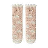 Cocila Arbeitssocken Herren Damen Autumn Winter Weaving Plush Warm Coral Home Socks Fliesenflitzer Socken 34 (Pink, One Size) 35-38 Schwarz Damen-Socken Sportsocken 42-44 Hoch Frottee