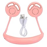 Aoveew Tragbarer Outdoor-Sport-Ventilator zum Aufhängen am Hals, wiederaufladbarer Mini-Ventilator ohne Flügel für Laufen, Reisen (Hellrot)