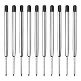 10 Stück Großraumminen für Kugelschreiberminen, Kugelschreiber Ersatzminen für das G2-Format, Kompatible Set Minen, Kugelschreiber Minen, 1,0mm Strichstärke M,Schreibfarbe (Schwarz)