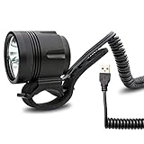 Z:NEX USB Helmlampe Stirnlampe Sport und Freizeitlampe mit 950 Lumen | 4 Leuchtmodi | kann mit allen 5V Powerbanks mit einem Output von 2A betrieben werden