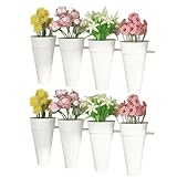 Pflanzenständer, Gartenblumen-Display, Wandmontage, Kunststoffhalter mit dekorativen Eimern, Blumenbehälterregal für Floristen-Blumenstraußregal