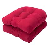 Toyvian 2 Stück Teiliges U förmiges Sitzkissen aus Hochwertigem Atmungsaktiv und Elastisch für Outdoor Möbel Korbsessel und Esszimmerstühle Komfortable Gartenstuhl Auflage in Rot