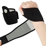 EUZUXU 2 Stück Handgelenk Bandagen, Handgelenk Bandagen Fitness, Einstellbare Atmungsaktive Handgelenk Unterstützung für Sport, Fitness, Bodybuilding(Schwarz)