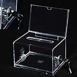 Spendenbox, Spendendose Abschließbar, Spendenbox Durchsichtig, Abschließbare Aufbewahrungsbox mit Schlüssel, Spendenbox Abschließbar Acryl, für Stimmzettel, Visitenkarten Sammeln