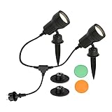 Briloner Leuchten 3077-025 A+ Außenleuchte, Plastik, 3 Watt, GU10, schwarz, 2-er Set