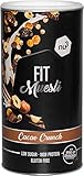 nu3 Fit Protein Müsli Cacao Crunch - 450 g Proteinmüsli aus herben Kakao, Mandeln, Guarana & Matcha als natürlicher Wachmacher - 36% Eiweiß mit nur 4% Zucker - Ideal für Sportler - vegan & glutenfrei