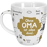 Sheepworld Tasse Ohne Oma ist alles doof | Porzellan, 45 cl | Kaffetasse, Teetasse, Tasse mit Spruch, Geburtstag | 45135