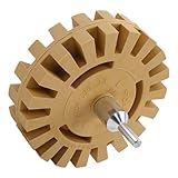 TOBBOMEY Radiergummirad Gummi Klebstoffentferner für Auto Aufkleberentfernung Vielseitig Einsetzbar Leicht Kompakt Einfache Befestigung Elektrowerkzeugen für Haus und Werkstatt