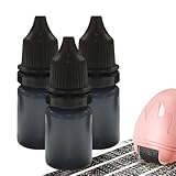 Stempelfarbe Zum Nachfüllen Für Stempelkissen, Schwarze Stempeltinte,Nachfülltinte Für Stempel, Schnell Trocknende Stempelersatztinte,benutzerfreundliche Stempeltinte, 10ml*3 Stück