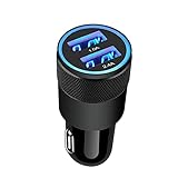 Zigarettenanzünder USB Ladegerät, AILKIN 3.4A Auto Ladegerät 2-Port USB Kfz Ladeadapter für iPhone 16 Pro Max/15/14/13/12/11,Samsung Galaxy S25/S24/S23/S22/S21/S20/S10/A16/A15/A56/A55/A36,Google Pixel