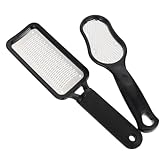 SOIMISS 2 Stück Edelstahl Fußraspel Pediküre mit Abdeckung Doppelseitige Hornhautfeile zur Hornhautentfernung Ergonomisch für Professionelle Fußpflege Schwarz Langlebig