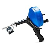 HELPMATE – Rohrreinigungsspirale mit Handkurbel – Umweltfreundliche Rohrreinigung – Abflussspirale mit Bohraufsatz – Für Dusche, Rohre etc.