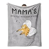 Juratar® Geschenke für Mama – Lustige Kuscheldecke für Mama in besonders weicher Qualität – Geburtstagsgeschenk für Mama, Muttertagsgeschenk 157 × 132 cm