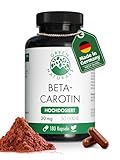 Green Naturals® Beta-Carotin Kapseln – Hochdosiert: 300 mg (50.000 IE) aus natürlicher Mikroalge Dunaliella Salina – Vegan & ohne Zusätze – 180 Kapseln (6 Monate) – Premiumqualität aus Deutschland