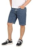 Schuerzenfabrik Herren Hose kurz Jeansshorts im 5-Pocket-Design Shorts 100% Baumwolle, Größe: 4XL / 42, blau