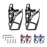 Souke Sprots Flaschenhalter Fahrrad, 2er-Pack Getränkehalter Fahrrad, Stabil Fahrrad Flaschenhalter, Flaschenhalter mit Befestigungsteilen Geeignet für Mountainbikes und Rennräder(Schwarz)