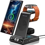 Wireless Charger für Samsung Ladestation für Galaxy S25 Ultra, Induktive Ladestation für Samsung Galaxy Watch Ultra/7/6, Kabelloses Ladegerät für Galaxy S24 Z Flip 6, Galaxy Buds