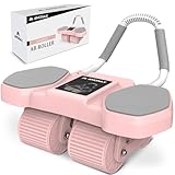 Amonax Bauchtrainer, Bauchroller Bauchmuskeltrainer, Vier-Rad Ab Wheel Mit Ellbogenstütze, Automatischer Ab Roller Für Bauchmuskel Trainingsgeräte,Gym Bauch Roller Trainer Für Männer Und Frauen