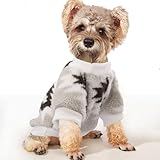 YAODHAOD Hund Pullover für kleine Hunde, Fleece Hund Pullover, Ethnische Stil Winterkleidung, Ultra weiche thermische Winter warme Welpen Sweatshirt (Weiß, XS)