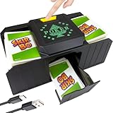 TCOINERY Automatische Kartenmischer 1-2 Decks für Porker Battered oder USB-C angetriebene elektrische Shufflering Maschine für Skip-BO, Texas Hold'em, UNO Spiel Nacht- Low Noise Casino Card Shuffler
