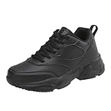 SUPTTING Leicht Atmungsaktiv Damen Sneaker Sportlich Modern, Turnschuh Dicke Sohle Schnürung Laufschuh Stoßdämpfende Mesh-Obermaterial Freizeitschuh Sportschuh für Joggen Fitnessstudio
