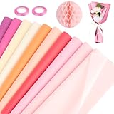 Kayqbonke Rosa Seidenpapier Verpackungsmaterial, Insgesamt 200 Blatt von 10 Verschiedene Rosa Farben, 21 X 30 Cm Tissue Paper für Geschenkpapier DIY Geburtstag Hochzeit Kinderfest