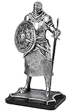 YORISMAL Silberner Ritter Dekoration, Kreative Wohnzimmer Büro Dekoration, Heim TV Schrank Eingangsbereich Basteln, Figuren auf Regalen, Ritter Statue, aus Harz, Geburtstagsgeschenk