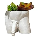 Body Form Pflanze Vase einzigartige Pflanzer Penis Vase Dekor lustige männliche Körper Pflanzer Penis Pflanzer Blume Pot Hausgarten Dekor Weiß