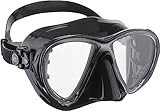 CRESSI Big Eyes Evo Mask Black/Black - Maske Big Eyes Evo, zum Tauchen und Snorkeln, Schwarz/Schwarz, Einheitsgröße, Erwachsene