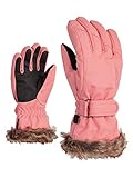 Ziener Mädchen LIM Ski-Handschuhe/Wintersport | warm atmungsaktiv, pink vanilla stru, 4,5