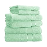 Mixibaby Handtuch 6er Set 2X Duschtuch 2X Handtuch 2X Gästetuch 100% Baumwolle Frottee, Farbe:Mint