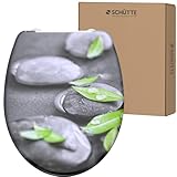 Schütte WC-Sitz STONES mit Absenkautomatik, Toilettendeckel mit Motiv und Schnellverschluss für die Reinigung, Duroplast Klodeckel (max. Belastung der Klobrille 150 kg)