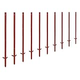 Kerbl 10 Stück Winkelstahlpfahl 115 cm Stärke 3 mm Weidezaunpfahl 4 Bohrungen Elektrozaun