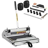 BAUTEC DESIGNCUTTER L-360° » kompakter Profi-Laminat- / Vinylschneider » 330mm Schnittbreite » Längsschnitte möglich » Inkl. 23-tlg. Verlegset, Ersatzklinge, Schleifstein, Knieschoner, Schaber