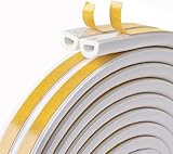 6M Dichtungsband für Türen Fenster, Türdichtung Selbstklebendes Fensterdichtung Anti-Kollision Gummi Schaum Siegel Streifen Schalldämmung Dichtungsband Selbstklebendes Weiß