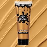 Bowitzki Face and Body Paint 2oz Cream Makeup 60ml Water Based Face Painting Special Effects For Adults Children Kids Halloween Christmas Party Stage Cosplay (Gold)