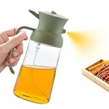 Yianyal Ölsprüher zum Kochen - 2 in 1 Kochspray Ölflasche für Küche | Olivenölspender Flasche Mister, Glasölflasche Ölsprüher zum Kochen, Backen, Luftfritteuse