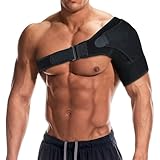 Schulterbandage, Schulterstütze mit Druckpolster, Verstellbare Schulter Unterstützung Bandage, Verstellbar Schulterriemen für Arthritische, Zerrissene Rotatorenmanschette