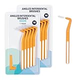 By Amazon Interdentalbürste, mittlere Reichweite, abgewinkelt, 0,45 mm, 20 Stück (2 Packungen mit 10 Stück), Orange