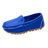 Generisch Sneaker Schuhe Jungs Kleinkind Kleinkind Jungen Mädchen Soft Slip On Loafers Kleid Flache Schuhe Bootsschuhe Freizeitschuhe Hausschuhe Kinder (Blue, 34)
