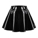 Tutu Damen - Lederrock Damen Mini Rock A-Linien Faltenrock Kurz Minirock Sexy Faltenrock Hoch Tailliert Tanzrock Partyrock Party Halloween Karneval Kostüm