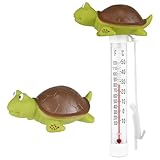 Schwimmendes Wasserthermometer, Schwimmbad Thermometer, Cartoon-Wassertemperatur Thermometer, Bruchsicheres Schwimmbadthermometer mit Seil, Geeignet für Whirlpools im Innen- und Außenbereich, Pools