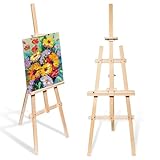 Staffelei Holz groß Leinwand Ständer 175 cm - Holzständer für Sitzplan Hochzeit Canvas Painting Staffeleien Bilderständer Easel für Kinder und Erwachsene Kiefernholz