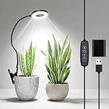 Bamworld Pflanzenlampe LED Vollspektrum Grow Lampe mit Timer & Dimmbar, USB Pflanzenlicht für Zimmerpflanzen, Wachstumslampe für Indoor Pflanzen