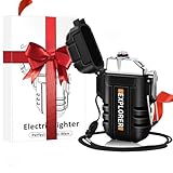 Coquimbo Geschenke für Männer Adventskalender Füllung, Feuerzeug Elektrisch Winddicht Lichtbogen Feuerzeug USB Aufladbar Plasma Sturmfeuerzeug für Kerzen Outdoor Camping Survival